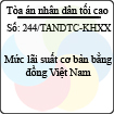 Công văn 244/TANDTC-KHXX