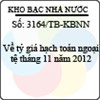 Thông báo 3164/TB-KBNN