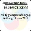 Thông báo 3164/TB-KBNN