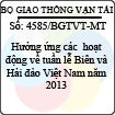 Công văn 4585/BGTVT-MT