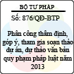 Quyết định 876/QĐ-BTP