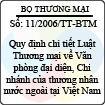 Thông tư 11/2006/TT-BTM