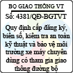 Quyết định 4381/2001/QĐ-BGTVT