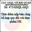 Công văn 475/2013/GSQL-GQ1