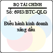 Công văn 6983/2013/BTC-QLG