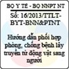 Thông tư liên tịch 16/2013/TTLT-BYT-BNNPTNT