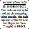 Công văn 1809/BNN-TCTL