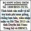 Công văn 1809/BNN-TCTL