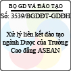 Công văn 3539/BGDĐT-GDĐH