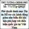 Công văn 771/TTg-QHQT