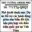 Công văn 771/TTg-QHQT