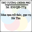 Quyết định 850/2013/QĐ-TTg