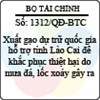 Quyết định 1312/2013/QĐ-BTC