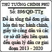 Quyết định 896/QĐ-TTg