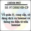 Nghị định số 97/2008/NĐ-CP