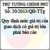 Quyết định 20/2013/QĐ-TTg