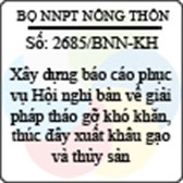 Công văn 2685/BNN-KH