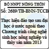 Thông báo 2689/TB-BNN-TCCB