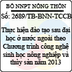 Thông báo 2689/TB-BNN-TCCB