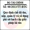 Thông tư 46/2013/TT-BTC