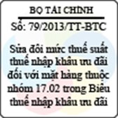 Thông tư 79/2013/TT-BTC