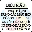 Hướng dẫn sử dụng các mẫu hợp đồng thực hiện quyền của người sử dụng đất