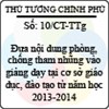 Chỉ thị 10/CT-TTg