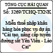 Công văn 3269/TCHQ-TXNK