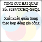 Công văn 3284/TCHQ-GSQL