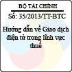 Thông tư 35/2013/TT-BTC