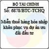Công văn 6878/BTC-TCHQ