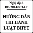 Nghị định 105/2014/NĐ-CP hướng dẫn thi hành Luật bảo hiểm y tế