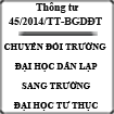 Thông tư 45/2014/TT-BGDĐT