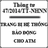 Thông tư 47/2014/TT-NHNN