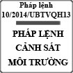 Pháp lệnh 10/2014/UBTVQH13