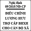 Nghị định 09/2015/NĐ-CP điều chỉnh lương hưu, trợ cấp đối với cán bộ xã