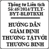 Thông tư hướng dẫn giám định thương tật đối với thương binh số 45/2014/TTLT-BYT-BLĐTBXH