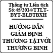 Thông tư hướng dẫn giám định thương tật đối với thương binh số 45/2014/TTLT-BYT-BLĐTBXH