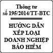 Thông tư hướng dẫn xếp loại doanh nghiệp bảo hiểm số 195/2014/TT-BTC