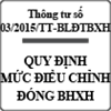 Thông tư quy định mức điều chỉnh tiền lương đã đóng bảo hiểm xã hội số 03/2015/TT-BLĐTBXH