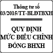 Thông tư quy định mức điều chỉnh tiền lương đã đóng bảo hiểm xã hội số 03/2015/TT-BLĐTBXH