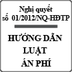 Nghị quyết hướng dẫn luật về lệ phí tòa án số  01/2012/NQ-HĐTP