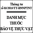 Thông tư 03/2015/TT-BNNPTNT ban hành danh mục thuốc bảo vệ thực vật được phép sử dụng