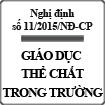 Nghị định quy định về giáo dục thể chất trong nhà trường số 11/2015/NĐ-CP