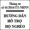 Thông tư hướng dẫn hỗ trợ hộ nghèo số 41/2014/TT-NHNN