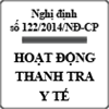 Nghị định quy định tổ chức và hoạt động của thanh tra y tế số 122/2014/NĐ-CP