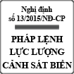 Nghị định hướng dẫn Pháp lệnh lực lượng cảnh sát biển số 13/2015/NĐ-CP