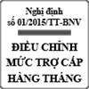 Thông tư điều chỉnh trợ cấp háng tháng đối với cán bộ xã đã nghỉ việc số 01/2015/TT-BNV