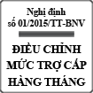 Thông tư điều chỉnh trợ cấp háng tháng đối với cán bộ xã đã nghỉ việc số 01/2015/TT-BNV