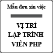 Mẫu đơn xin việc vị trí lập trình viên PHP